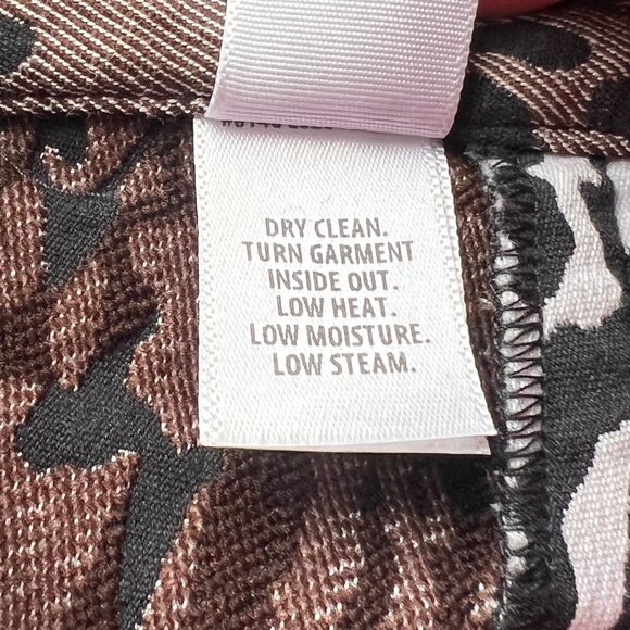 St. John Animal Print Stretch Slim Fit Ankle Pants Black / Beige Womens Size 2 - Picture 10 of 12